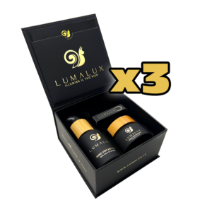 COMBO 3 - Kit 3 Siero 98% bava bio 50ml + 3 Crema 75% bava bio 50ml Lumalux