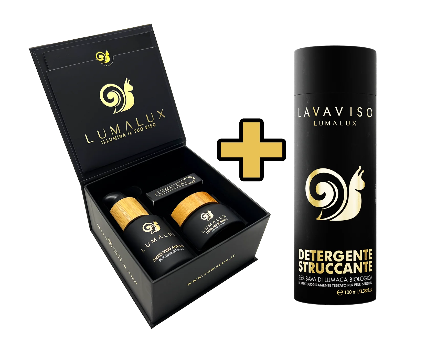 Kit Viso Lumalux + Lavaviso detergente — combo rituale completo